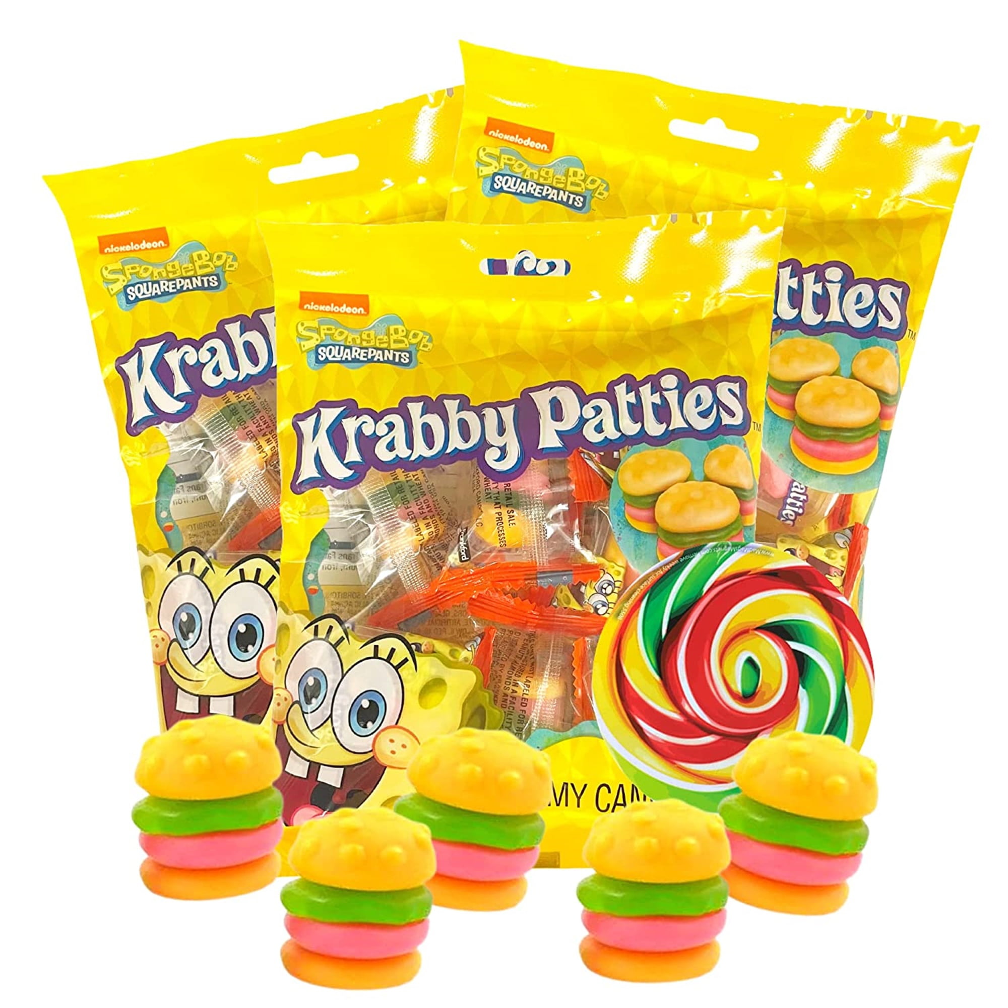 Krabby Patties Gummy Candies, Hamburger Shaped Gummies, Kids Themed