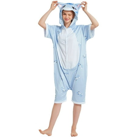 

CoCopeanut Summer Girls Short Sleeve Unicorn Pajamas Women Ice Silk Sleepwear Female Cute Animal Cartoon Fox Tiger Panda Pyjamas Onesies