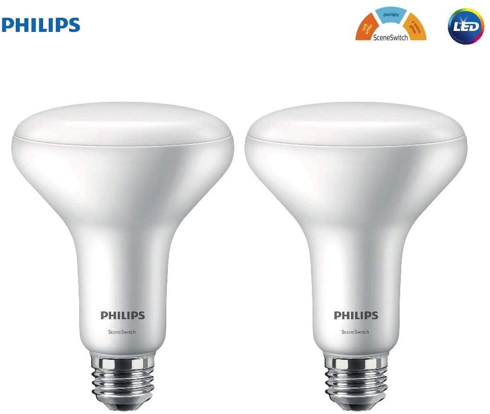 Coöperatie blauwe vinvis goedkeuren Philips LED BR30 SceneSwitch Color Change Light Bulb: Daylight/Soft  White/Warm Glow 65-Watt Equivalent, E26 Base, Frustration Free 2-Pack -  Walmart.com