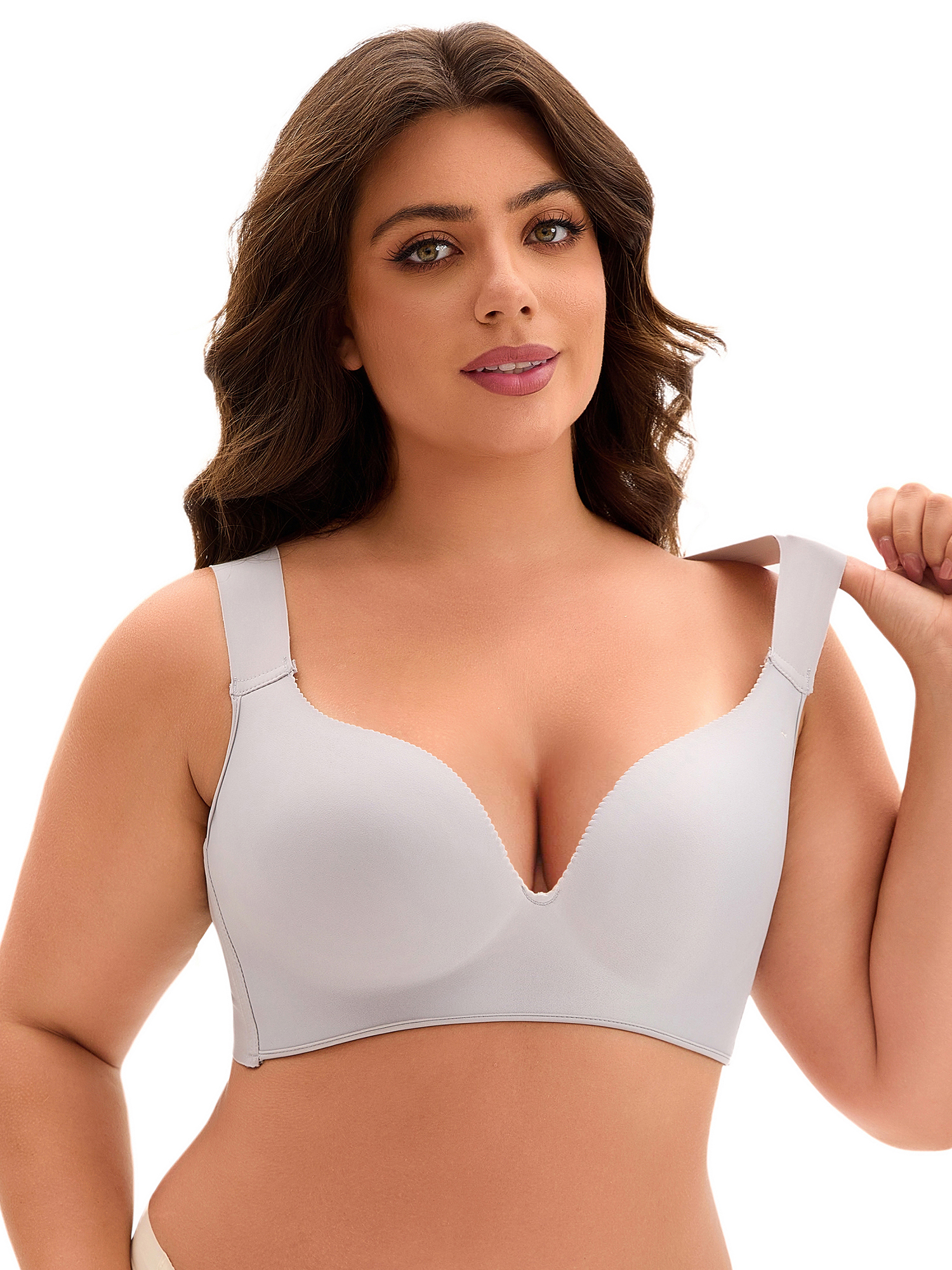 Unique Bargains Full Coverage Push Up Support Bra C 38 Grey
