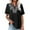 Black, variant on Njoeus Tops for Women Trendy White Tops for Women Women's Summer V Neck Boho Embroidered Shirts Women Cotton Linen Shirt Dressy Blouse Casual Short Sleeve Beach Vacation Tunic Tops Hawaiian Shirts for