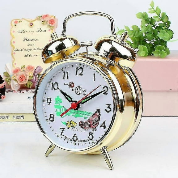 Vintage Animated Pecking Chicken Hen Alarm Clock, Classic Mechanical Alarm Clock Wnq