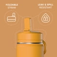 thumbnail image 2 of Hydrapeak Mini 14oz Water Bottle with Straw Lid, Stainless Steel Double Wall Insulated Water Bottle | Leak-Proof and Spill-Proof Water Bottle for School, 24 Hours Cold (Tangerine), 2 of 3