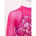 thumbnail image 6 of TiaoBug Kids Girls Sparkly Sequins Gymnastics Leotard Hip-Hop Jazz Ballet Dance Bodysuit, 6 of 7