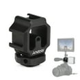 thumbnail image 3 of Mistaha Triple Cold Shoe Mount Adapter Bracket Lightweight Aluminum Alloy Cold Shoe Mount Extension, 3 of 8