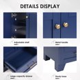 thumbnail image 4 of 30" Bathroom Vanity with Ceramic Undermount Sink, Elegant Ceramic Sink with Solid Wood Frame Open Style Shelf & Door Shelf Design, Free Standing Single Basin Vanity Set for Small Bathroom, Blue, 4 of 10