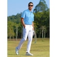 thumbnail image 6 of APTRO Mens Golf Shirt Hawaiian Polo Shirt Short Sleeve Dry Fit Performance Moisture Wicking Collared Polo Shirt Light Blue 050 3XL, 6 of 7