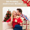 thumbnail image 3 of LHSHID Wedding Anniversary Couples Gifts Blanket Flannel Soft and Comfortable Anti static Bed Sofa Blanket 50x60in, 3 of 6