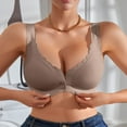 thumbnail image 2 of Women's Seamless Wireless Front Closure Bra No Underwire Comfortable Full Coverage Bralette T-Shirt Everyday Wear, 2 of 2