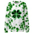 thumbnail image 4 of Jjayotai St Patricks Day Sweatshirt for Women Plus Size, Lucky Clover Pullover, Irish Sweatshirts, Saint Patrick's Shamrocks Long Sleeve Shirt Green XXXL, 4 of 4