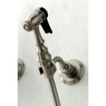 thumbnail image 3 of Kingston Brass KS1262PKLBS Duchess 1.8 GPM Wall Mounted Widespread Bridge Kitchen Faucet –, 3 of 7