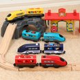 thumbnail image 1 of Shulemin - Tren eléctrico de plástico con transmisión por voz para niños, juguete de regalo para 2 pasajeros, color azul oscuro, 1 of 8