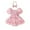 Pink, variant on FYEGRE Girls Short Sleeve Easter Romper Bodysuit Dress with Carrot Print and Headband Set for Baby Outfit Pink 6-9 Months