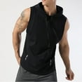 thumbnail image 4 of Sudadera deportiva negra para hombre, sin mangas, para entrenamiento, gimnasio, culturismo, camiseta de secado rápido, 4 of 8