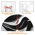 thumbnail image 4 of Rateoe Abstract Black White Swirls Print Christmas Tree Skirt 48" for Xmas Holiday New Year Party Circle Tree Mat Ornaments Decoration, 4 of 7