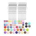 thumbnail image 2 of Sharprepublic 136 Pieces Beadable Keychains DIY Set Accessories Craft for Girls Women, 2 of 8