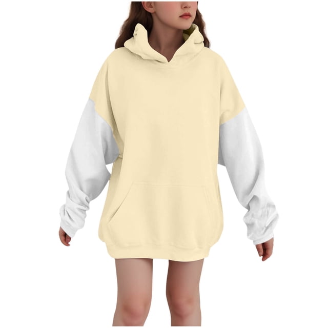 Chandail à Capuchon pour Enfants Impression Hivernale Long Velours Décontracté Confortable