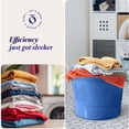 thumbnail image 5 of Open Box Homz 17 Gal Indoor Outdoor Storage Bucket with Rope Handles, Blue(2pk), 5 of 8