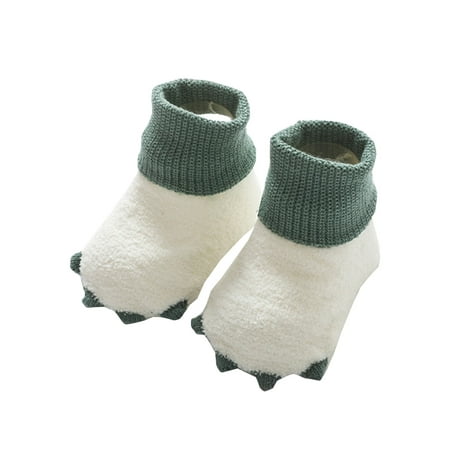 

kpoplk Kids Christmas Socks Small Paws Baby Socks Floor Socks Baby Cotton Socks Autumn Winter New Half Boys Christmas Socks(White)