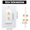 thumbnail image 3 of 4 Pack Single Gang 1.0 Speaker Wire Wall Plate (Banana Plug Wall Plate) for 1 Speaker, White, 3 of 7