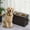 Brown#6, variant on Dog Bed PawHut 48" x 41" Heavy-Duty Metal Dog Playpen, Outdoor Pet Cage Kennel, Puppy Exercise Fence Barrier with Weather-Resistant Polyester Roof, Locking Door, & Metal Frame,Large Dog Bed
