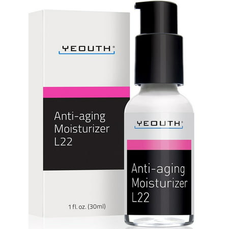 YEOUTH Best Anti Aging Moisturizer Face Cream, Shea Butter, Jojoba & Macadamia Seed Oil, and Patented L22 Complex From YEOUTH, Hydrates, Firms, Erases Wrinkles & Evens Skin Tone - Day & Night (Best Night Cream For Aging Skin 2019)