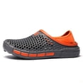 thumbnail image 2 of EliteGoogv Mens Clogs Breathable On Sandals Lightweight Outdoor Walking Shoes Non Flat Beach Shoes Summer Spring Fall Casual Footwear Grey US :7.5, 2 of 9