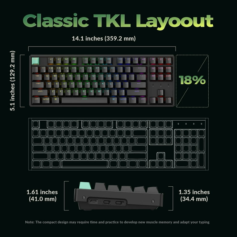 Keychron K8 HE TKL Wireless RGB Magnetic Switch Keyboard, Rapid