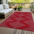 thumbnail image 6 of Addison Rugs Chantille Indoor/Outdoor Transitional Geometric Red Washable Rectangle Rug, 3' x 5', 6 of 6