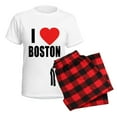 thumbnail image 5 of CafePress - I HEART BOSTON Women's Light Pajamas - Women's Short Sleeve Print T-Shirt and Pants Light Cotton Pajama Set, 5 of 7