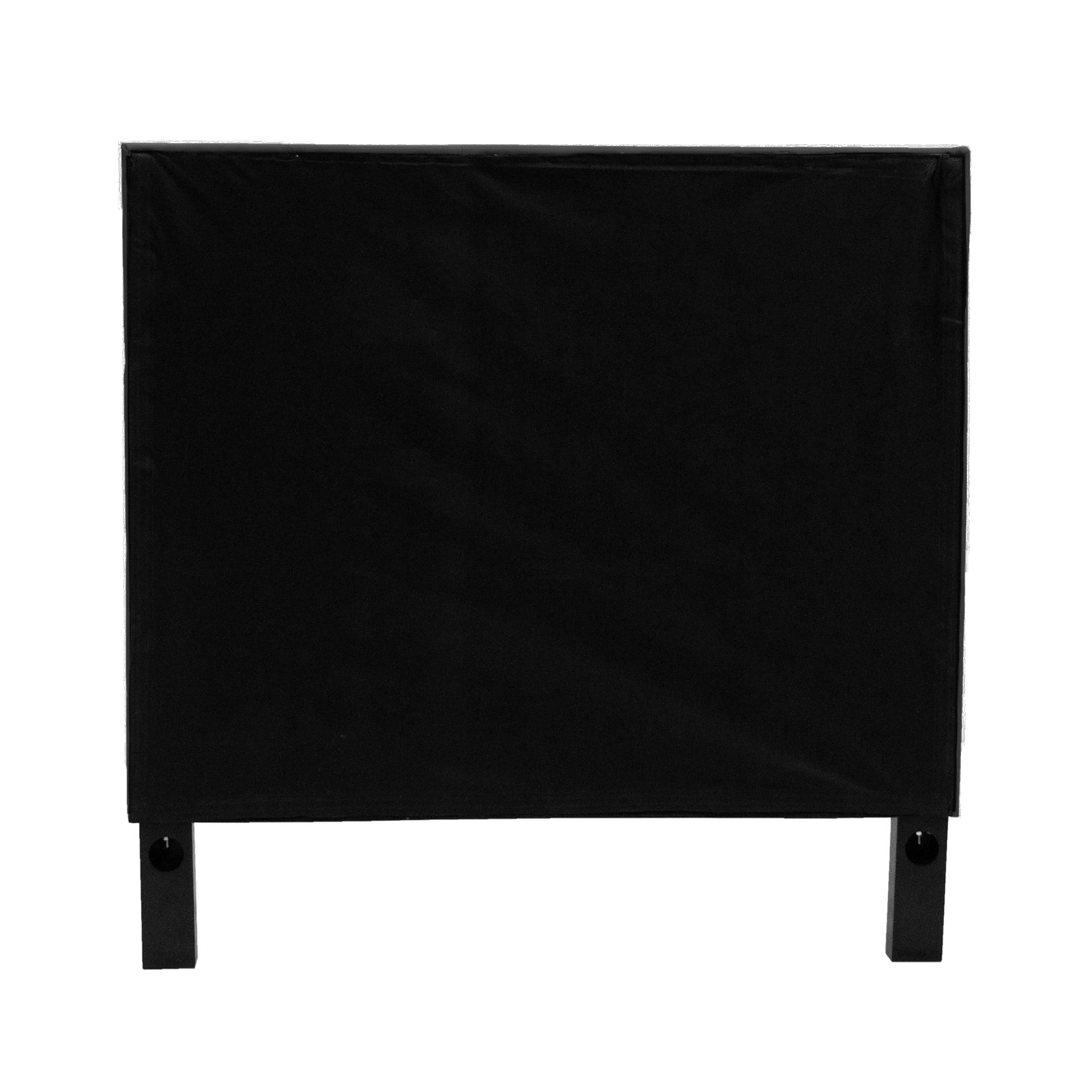 Poundex Youth Upholstered Platform Bed, Twin, Black