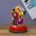 thumbnail image 3 of Oubit Christmas Mini Music Box Luminous Music Carousel Ferris Wheel Animated Christmas Gift Romantic Desktop Decoration, 3 of 7