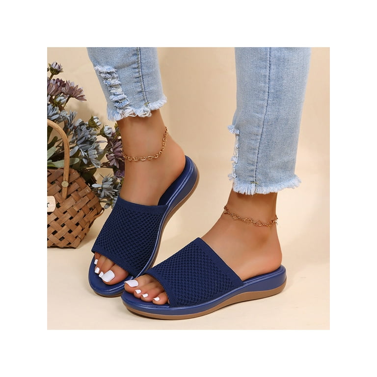 Womens wide width slippers with arch support hot sale