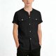 thumbnail image 2 of Camisa de Manga Corta de Cuello Redondo de Color Sólido de los Niños Casual Cómodo Cardigan Top para Adultos, 2 of 7