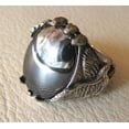 thumbnail image 5 of Hematite Eagle Ring, Natural Hematite Mens Ring, Unisex Ring, Silver Jewelry, 925 Silver Ring, Birthday Gift, Heavy Men Ring, Arabic Design, Ottoman Style Ring, Christmas, Turkey Mens Signet Ring, 5 of 5