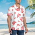 thumbnail image 5 of Goofa Pink Hearts Hawaiian Shirt for Men, Unisex Summer Beach Casual Short Sleeve Button Down Shirts,Aloha Tropical Floral print shirt-Large, 5 of 9