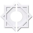 thumbnail image 4 of 18"OD x 7"ID x 10"C x 1"P Axel Architectural Grade PVC Contemporary Ceiling Medallion, Two Piece, 4 of 7
