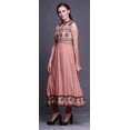 thumbnail image 3 of Bimba Kurti Longue Indienne Rose Saumon Floral pour Femmes Tenue de Fête Imprimée Sans Manches Robe Anarkali Kurti Moyen, 3 of 6