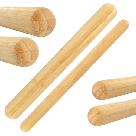 

bamboo french style rolling pin assortment - 1 thick/1 thin w/ rounded ends - 1 each