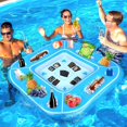 thumbnail image 1 of FANNGYX Floating Pool Game Table, Inflatable Hot Tub Tray Card Table with Cooler Containers, Pool Accessories for Summer Beach Parties LG618-395, 1 of 7
