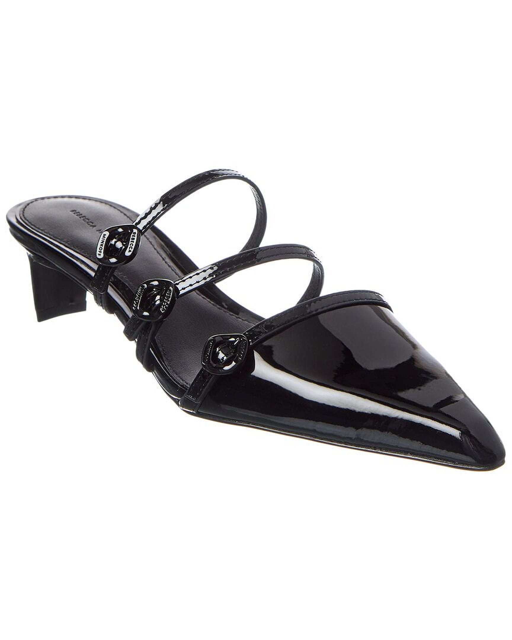 Rebecca Minkoff Black Studded Vegan Leather Slip-On Clog with Heel Strap Rebecca Minkoff Heels Block for sale | eBay main image 4