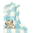 thumbnail image 5 of Disney Lion King Baby Boys' Sleeveless Cotton Gauze Button Romper Sage Green Gingham Simba, 5 of 5