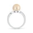 thumbnail image 2 of ANGARA Solitaire Golden South Sea Cultured Pearl Bypass Ring with Diamonds in 14K White Gold for Women | June Birthstone, Birthday, Anniversary, Jewelry Gift for Women | Pearl Ring, 2 of 8