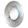 thumbnail image 2 of Designart "Moonlight Realm of Blue Owls" Animals Owl Starburst Round Wall Mirror - Animals Oval Printed Decorative Mirror - Multiple Color Options, 2 of 5