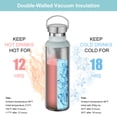 thumbnail image 4 of Neihepal 20oz Leakproof Stainless Steel Insulated Water Bottle with Handle, BPA Free, 1 Pack, Fog, 4 of 6