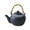 Assorted Color, variant on Japanese Style Teapot Exquisite Ceramic Tea kettle Creative Bamboo Handle Portable Tea Pot (Big Teapot Blue)
