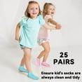 thumbnail image 3 of 25 Pairs Toddler Socks, Girls Socks Kids Socks Girls Ankle Socks Soft Low Cut Socks Aged 1-14 for Girls Kids, 3 of 5