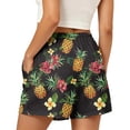 thumbnail image 4 of Yievot Summer Beach Shorts for Women Floral Print Elastic Waist Drawstring Relaxed Fit Vacation Shorts, 4 of 5