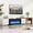 White-36" Fireplace, variant on Blotout Extendable TV Stand for TVs up to 120", Wood Reversible Entertainment Center with 3 large Drawers, Extendable TV Media Console for Living Room,Bedroom
