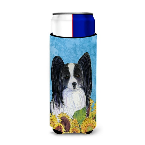 Papillon in Summer Flowers Ultra Hugger for slim cans